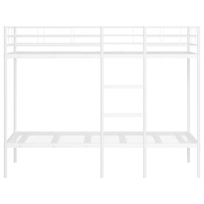Patrová Postel Bez Matrace Bílá 90X200 Cm Ocel