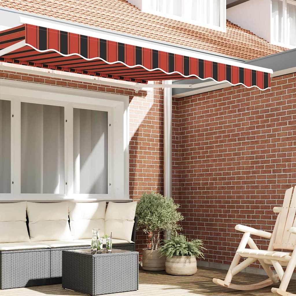 Náhradní Lem Markýzy Oranžová A Černá 330 X 20 Cm Polyester