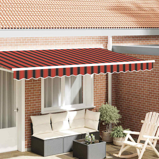 Náhradní Lem Markýzy Oranžová A Černá 380 X 20 Cm Polyester