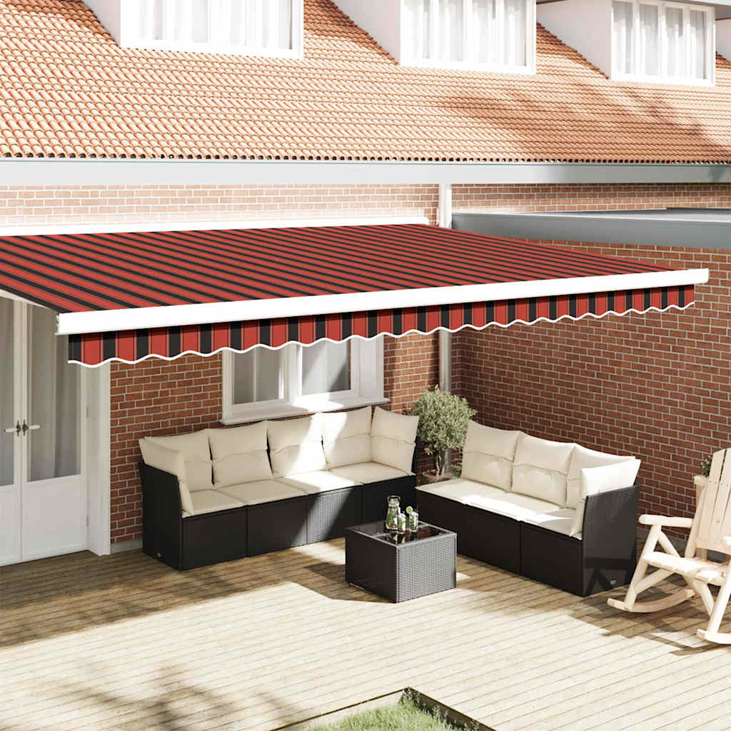 Náhradní Lem Markýzy Oranžová A Černá 480 X 20 Cm Polyester