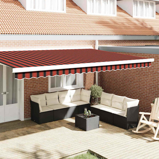 Náhradní Lem Markýzy Oranžová A Černá 480 X 20 Cm Polyester