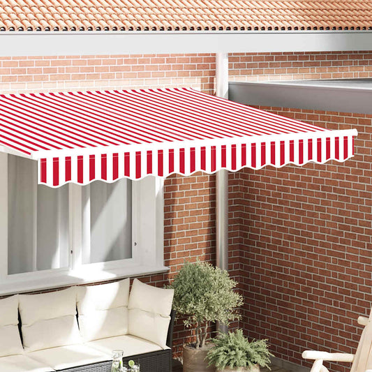 Náhradní Lem Markýzy Červená A Bílá 230 X 20 Cm Polyester