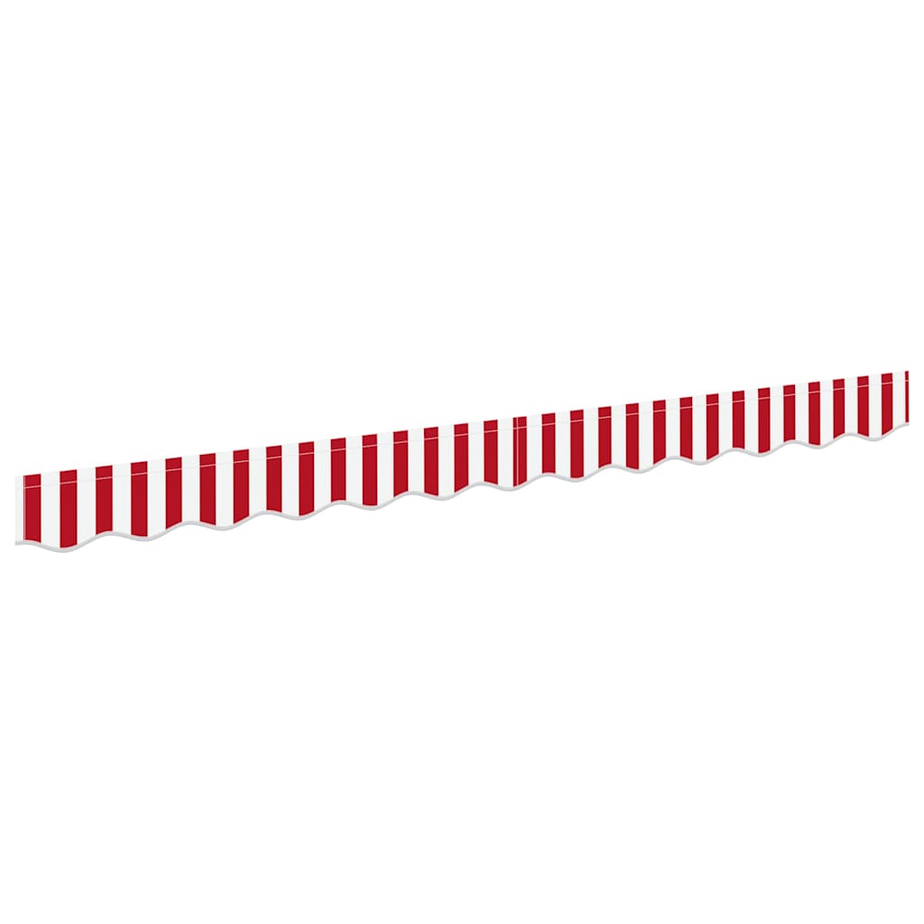 Náhradní Lem Markýzy Červená A Bílá 230 X 20 Cm Polyester