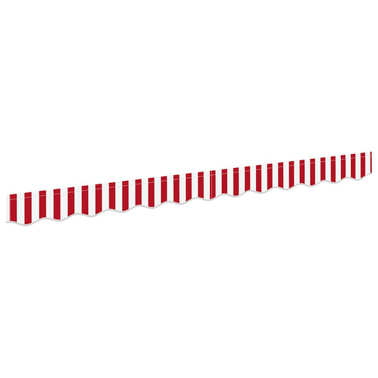 Náhradní Lem Markýzy Červená A Bílá 230 X 20 Cm Polyester