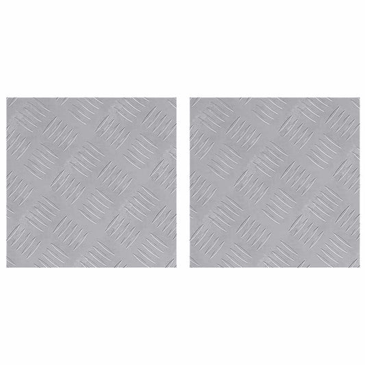Schodové Nášlapy 2 Ks 30 X 30 Cm Stříbrná Hliník Čtvercový