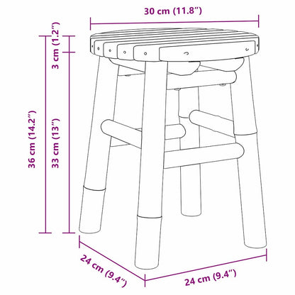 Stolička Přirozený Bambus 30 X 30 X 36 Cm Bambus