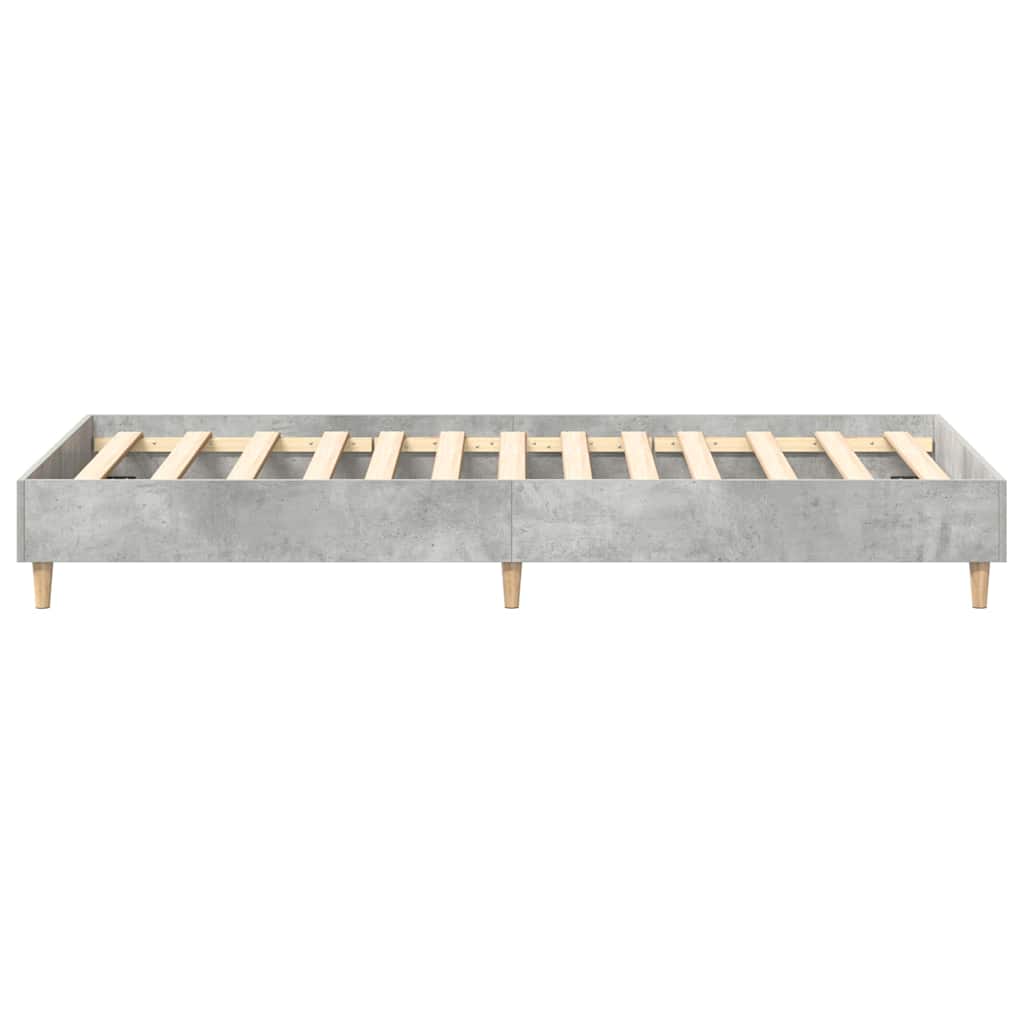 Rám Postele Betonově Šedá 203 X 93 X 25 Cm Kompozitní Dřevo