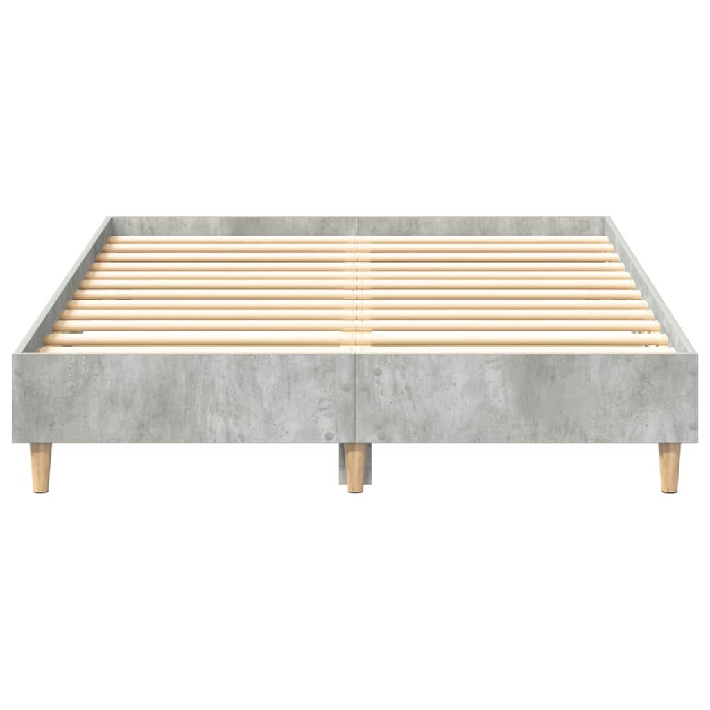 Rám Postele Betonově Šedá 193 X 123 X 25 Cm Kompozitní Dřevo