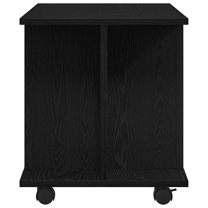 Tv Stolek S Kolečky Černý Dub 80 X 40 X 45 Cm, Dřevo