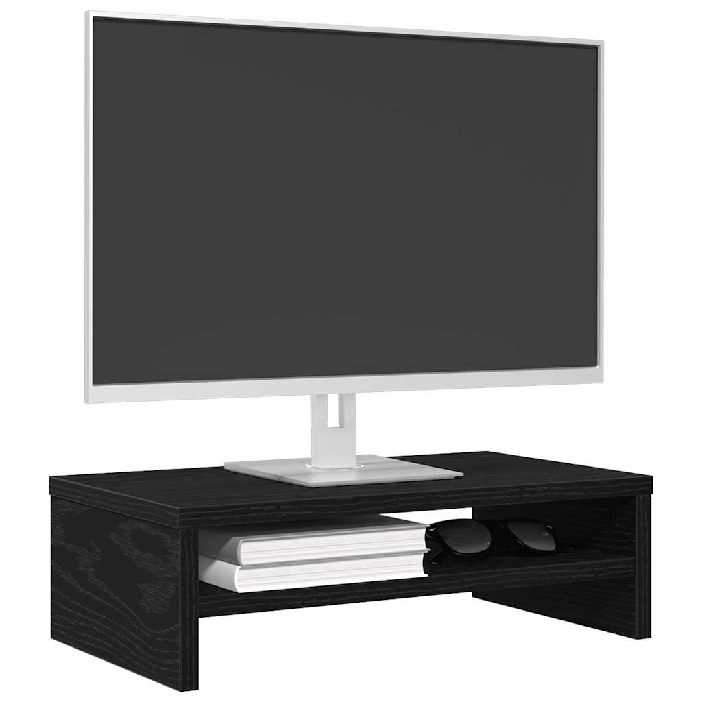 Stojan Na Monitor Černý Dub 42 X 24 X 13 Cm, Dřevo