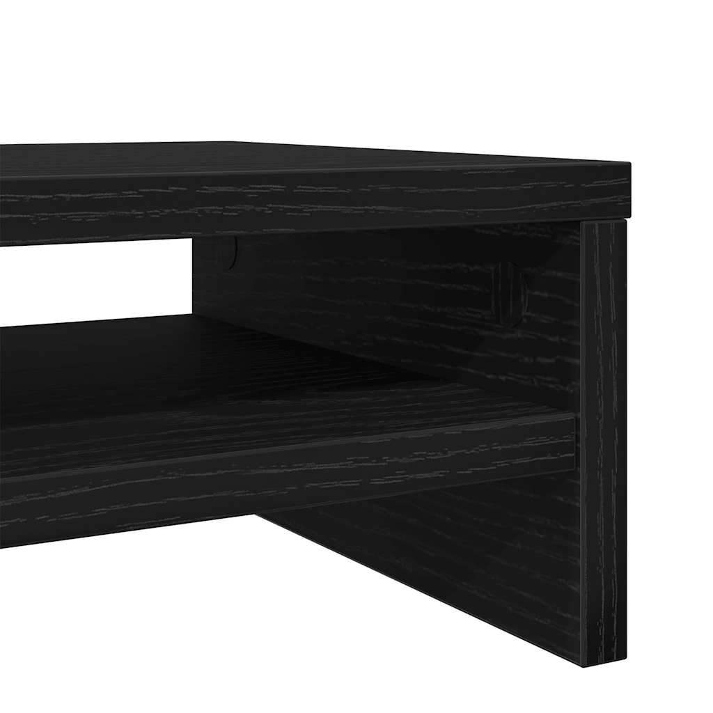 Stojan Na Monitor Dub Černý 100X24X13 Cm Dřevěné Konstrukce