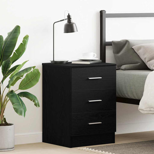 Noční Stolek Černý Dub 38 X 35 X 55 Cm, Imitace Dřeva