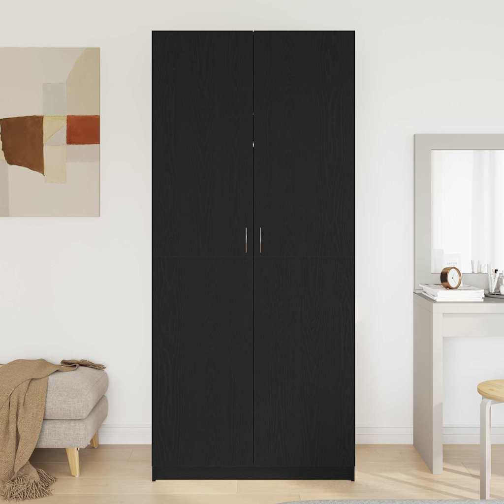 Šatní Skříň Černý Dub 90 X 52 X 200 Cm Kompozitní Dřevo