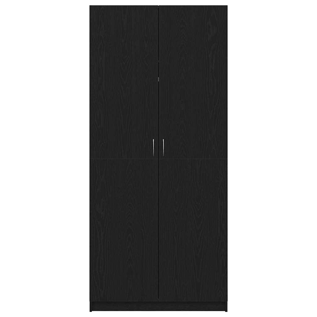 Šatní Skříň Černý Dub 90 X 52 X 200 Cm Kompozitní Dřevo