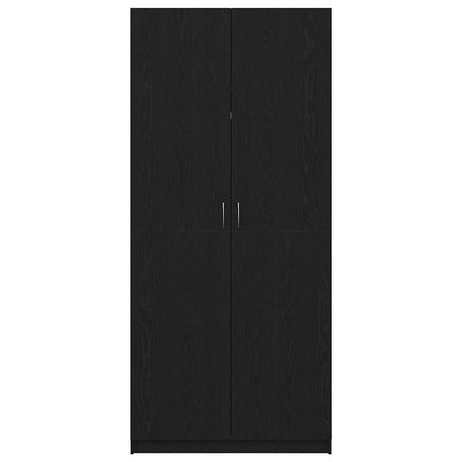 Šatní Skříň Černý Dub 90 X 52 X 200 Cm Kompozitní Dřevo