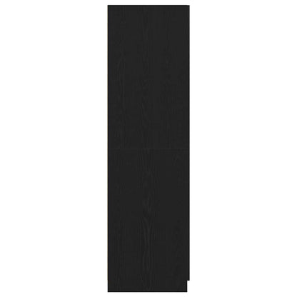 Šatní Skříň Černý Dub 80 X 52 X 180 Cm Kompozitní Dřevo