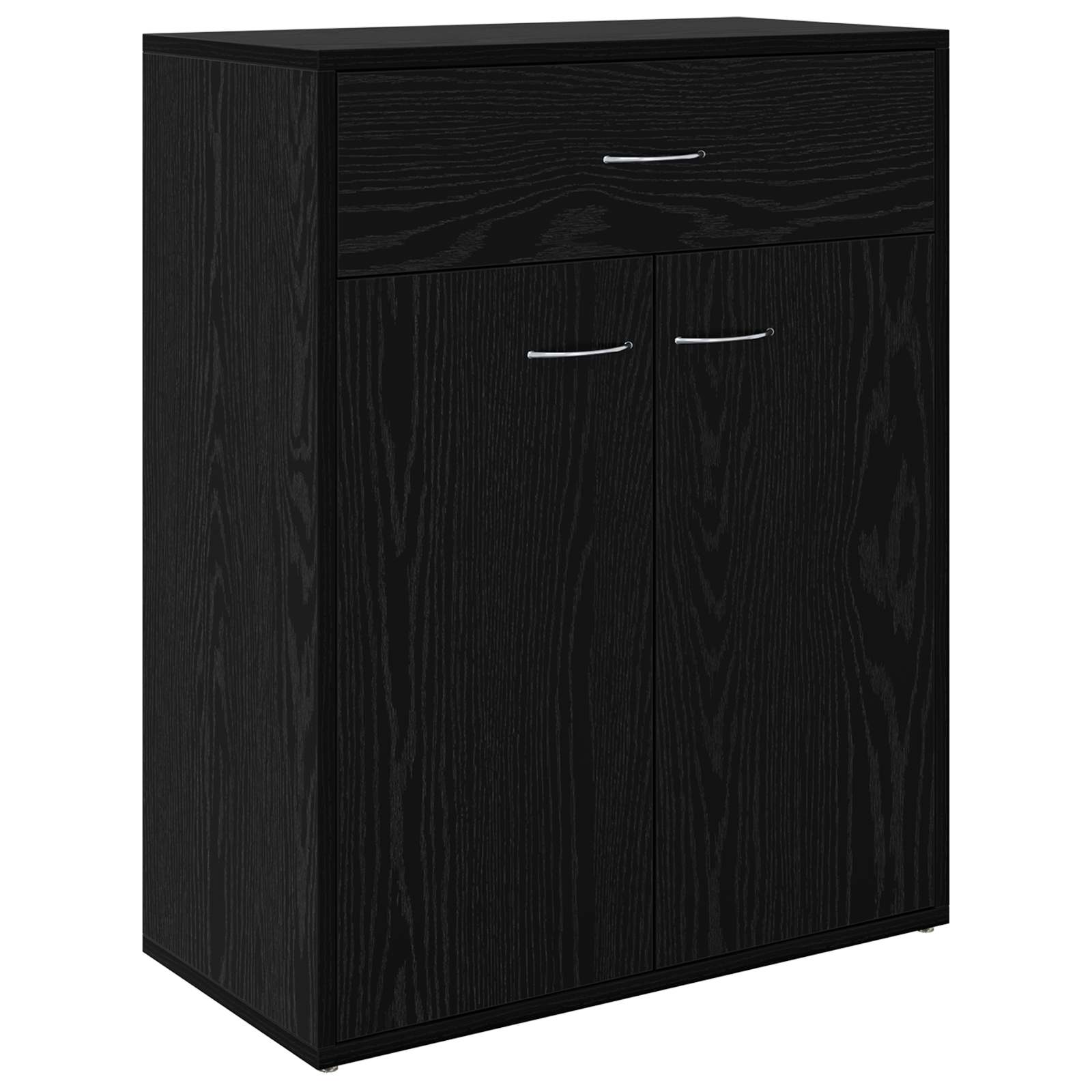 Servírovací Skříň Černý Dub 60 X 30 X 75 Cm Kompozitní Dřevo