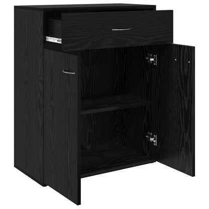 Servírovací Skříň Černý Dub 60 X 30 X 75 Cm Kompozitní Dřevo