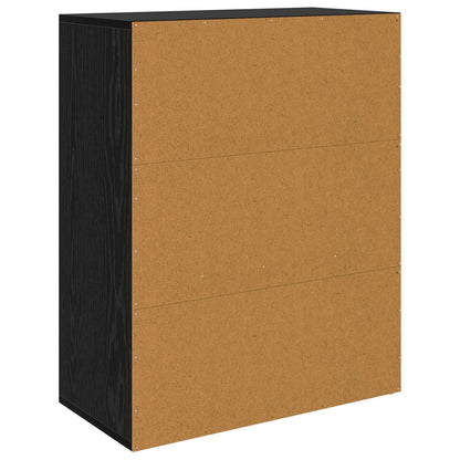 Servírovací Skříň Černý Dub 60 X 30 X 75 Cm Kompozitní Dřevo