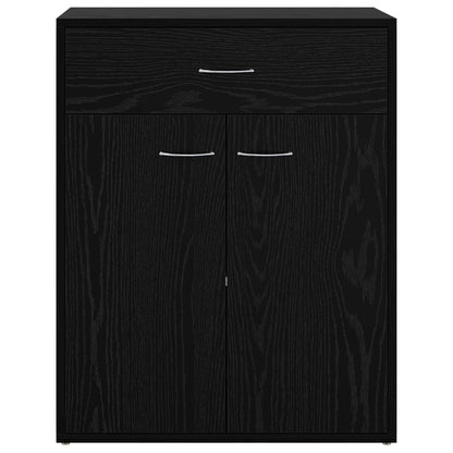Servírovací Skříň Černý Dub 60 X 30 X 75 Cm Kompozitní Dřevo