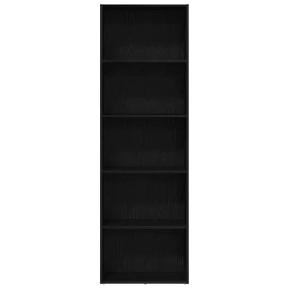 Knihovna 60X30X Dřevěná Konstrukce Černý Dub