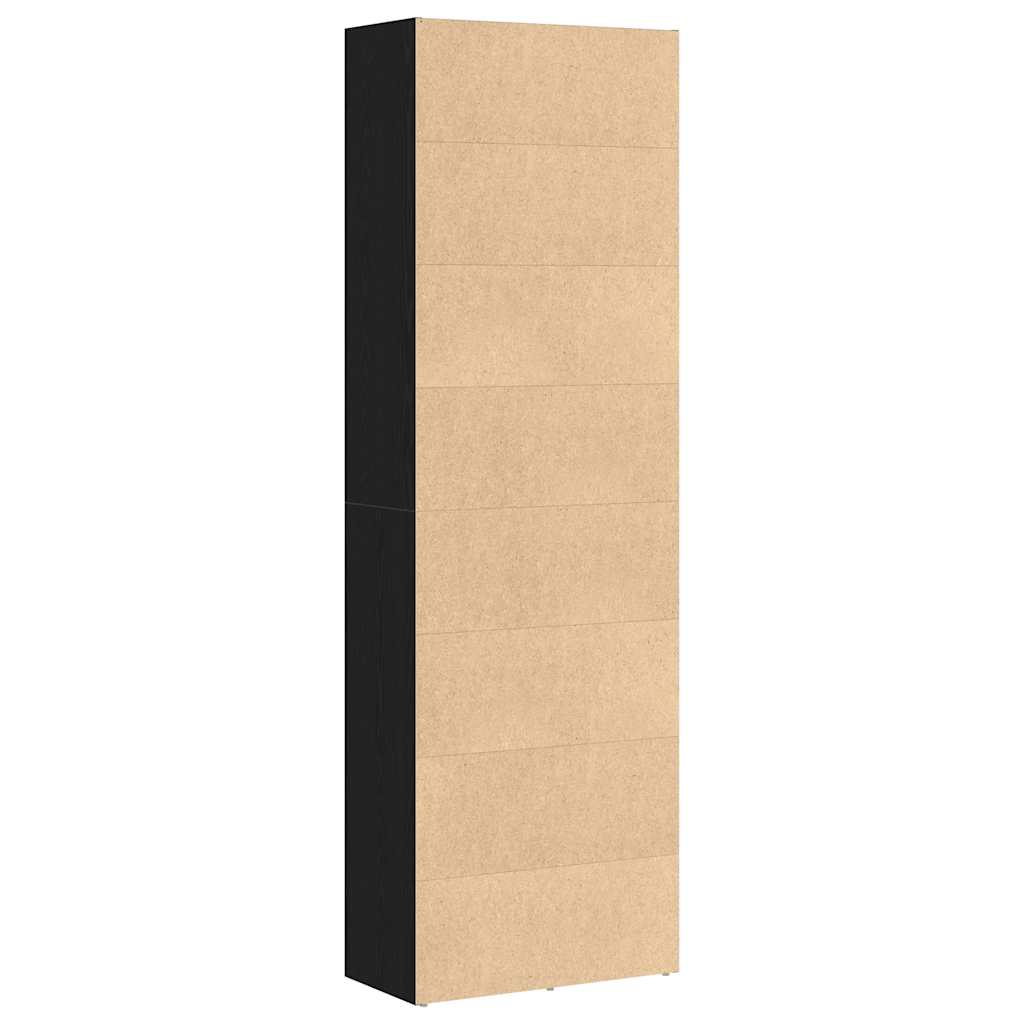 Knihovna 60X30X Dřevěná Konstrukce Černý Dub