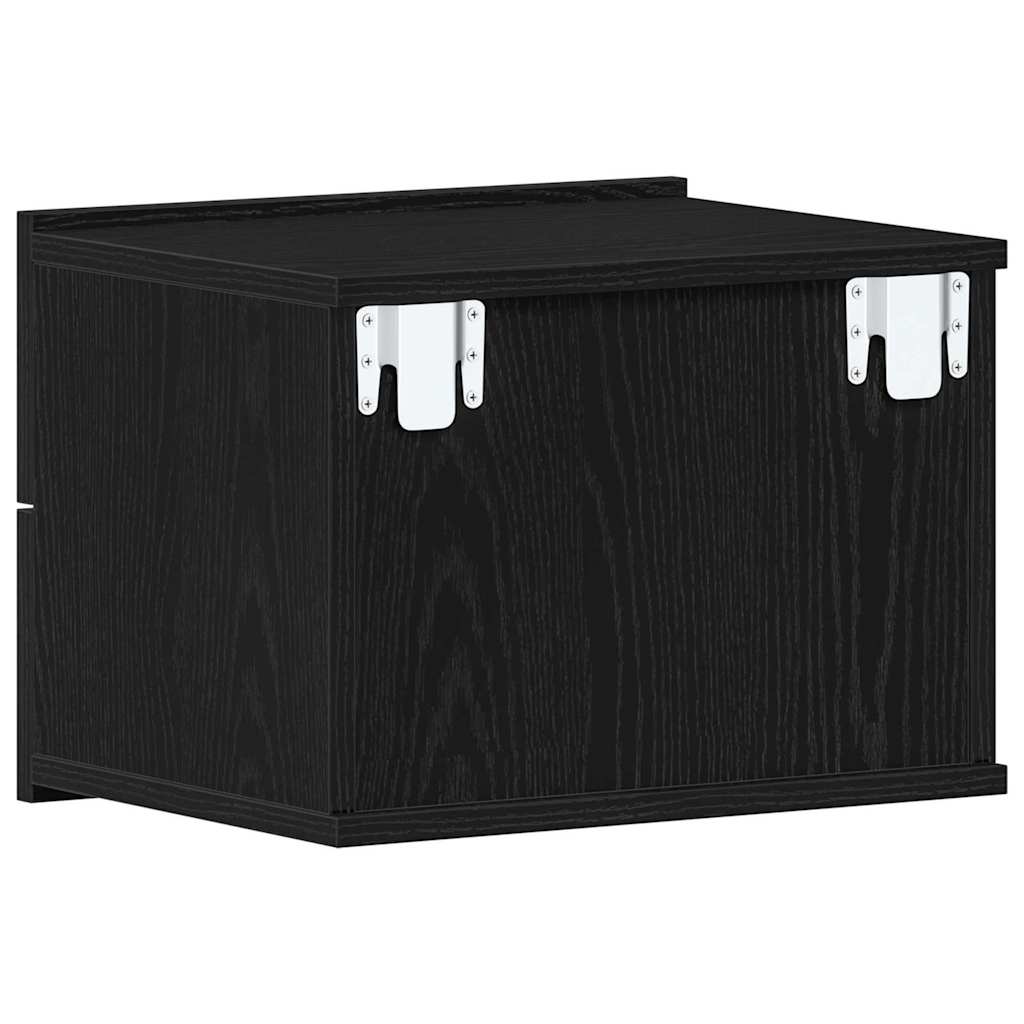 Noční Skříňka 2 Ks Černý Dub 40 X 30 X 30 Cm Kompozitní Dřevo