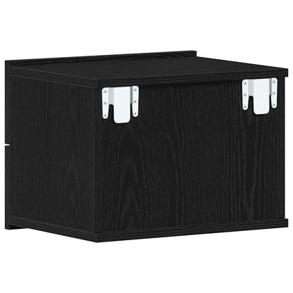 Noční Skříňka 2 Ks Černý Dub 40 X 30 X 30 Cm Kompozitní Dřevo