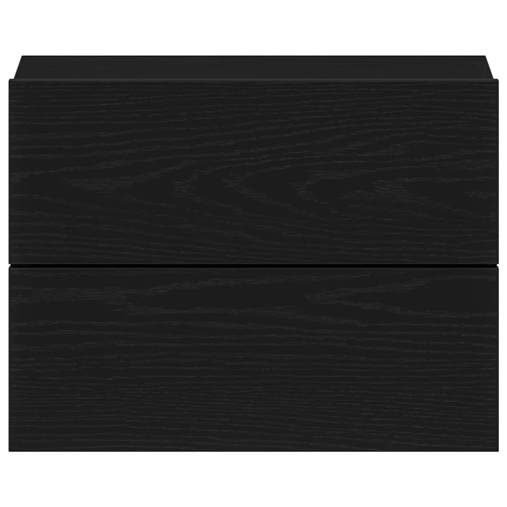Noční Skříňka 2 Ks Černý Dub 40 X 30 X 30 Cm Kompozitní Dřevo