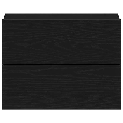 Noční Skříňka 2 Ks Černý Dub 40 X 30 X 30 Cm Kompozitní Dřevo