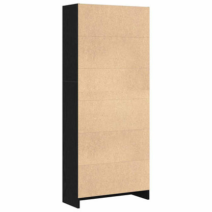 Knihovna 60 X 24 X 143 Cm Kompozitní Dřevo Černý Dub