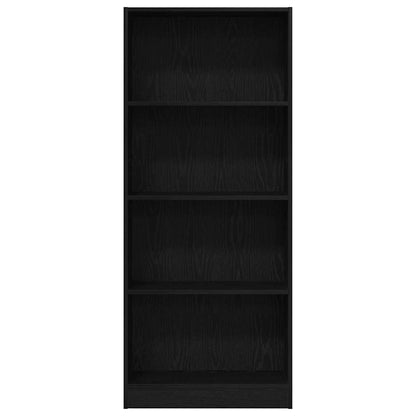 Knihovna 60 X 24 X 143 Cm Kompozitní Dřevo Černý Dub