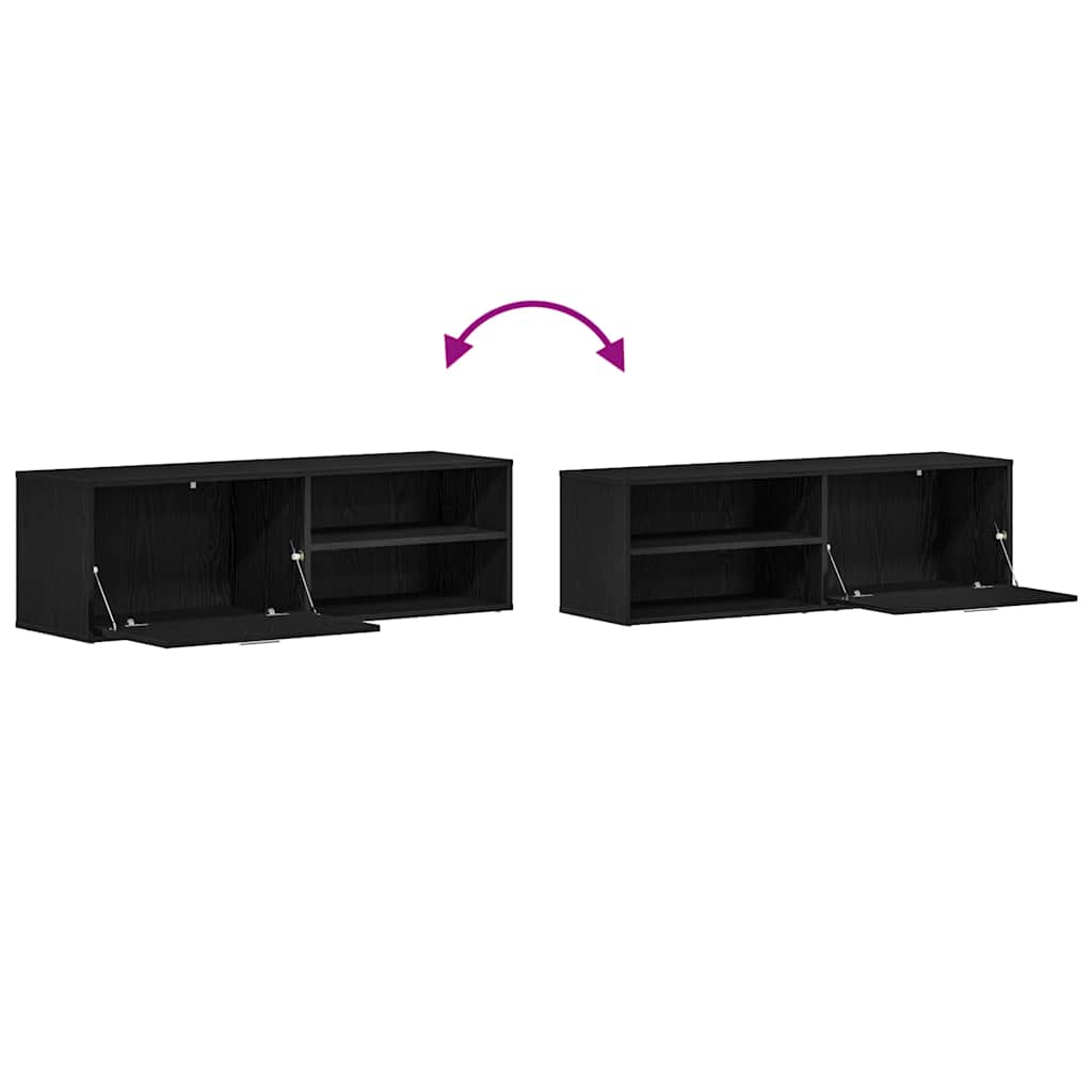 Tv Stolek Černý Dub 120 X 34 X 37 Cm, Dřevo