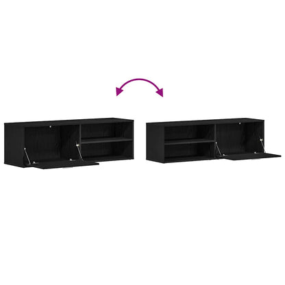 Tv Stolek Černý Dub 120 X 34 X 37 Cm, Dřevo