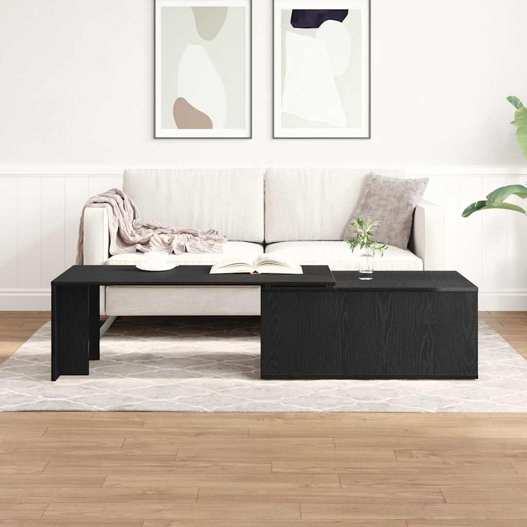 Konferenční Stolek Černý Dub 150 X 50 X 35 Cm Kompozitní Dřevo