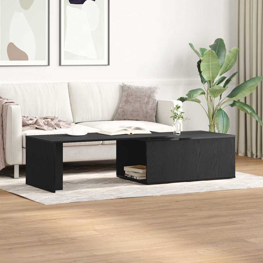 Konferenční Stolek Černý Dub 150 X 50 X 35 Cm Kompozitní Dřevo