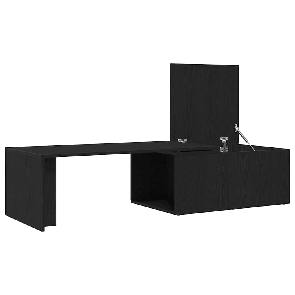 Konferenční Stolek Černý Dub 150 X 50 X 35 Cm Kompozitní Dřevo