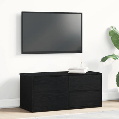 Televizní Skříň 80 X 34 X 36 Cm Černý Dub Kompozitní Dřevo