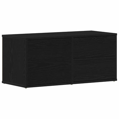Televizní Skříň 80 X 34 X 36 Cm Černý Dub Kompozitní Dřevo