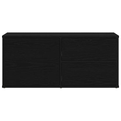 Televizní Skříň 80 X 34 X 36 Cm Černý Dub Kompozitní Dřevo
