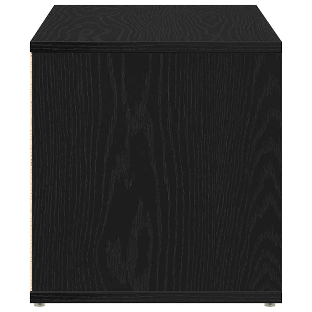 Televizní Skříň 80 X 34 X 36 Cm Černý Dub Kompozitní Dřevo