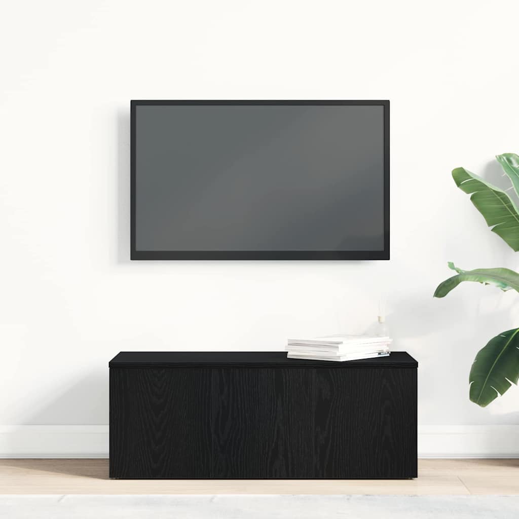 Televizní Skříň 80X34X30 Cm Černý Dub Kompozitní Dřevo