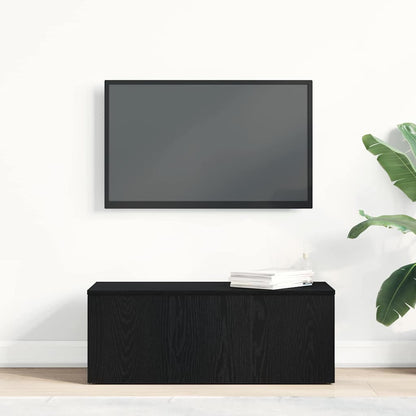 Televizní Skříň 80X34X30 Cm Černý Dub Kompozitní Dřevo