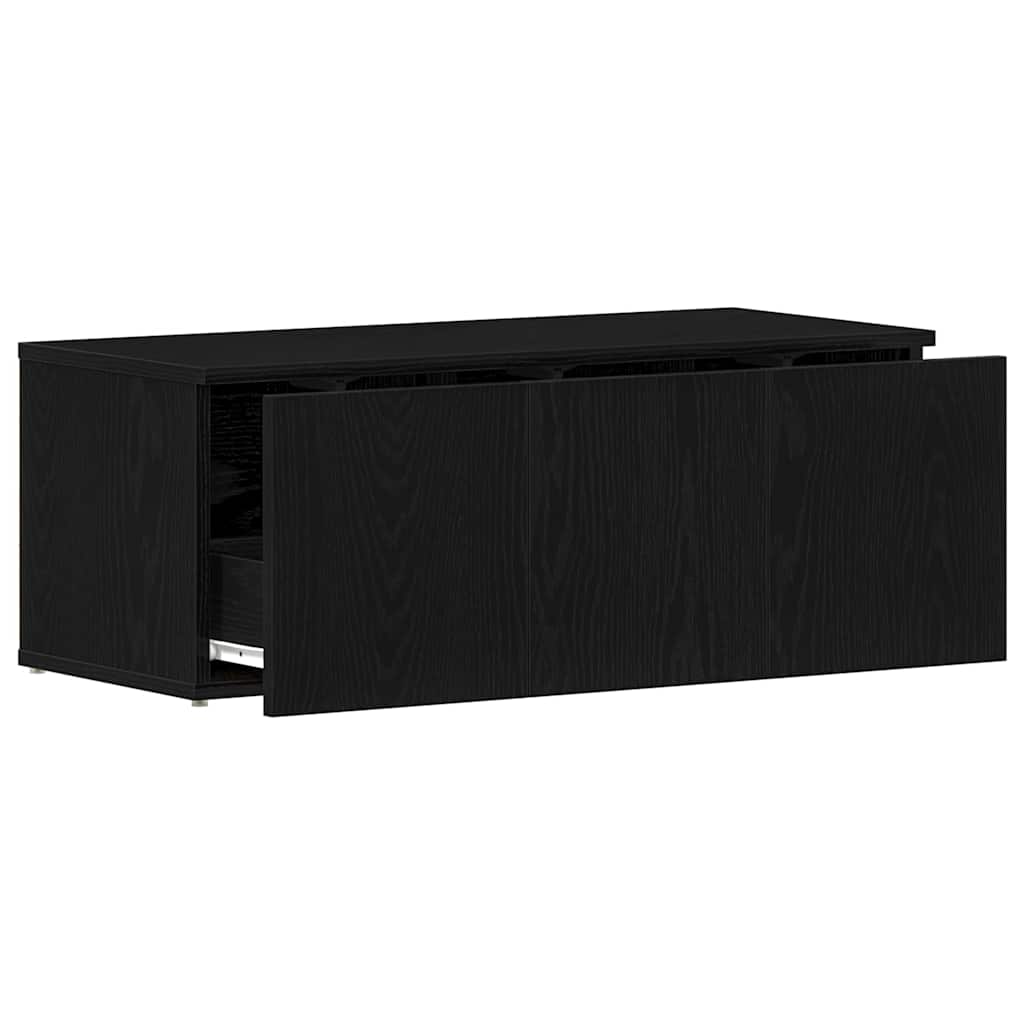 Televizní Skříň 80X34X30 Cm Černý Dub Kompozitní Dřevo