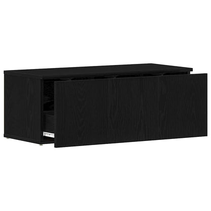 Televizní Skříň 80X34X30 Cm Černý Dub Kompozitní Dřevo