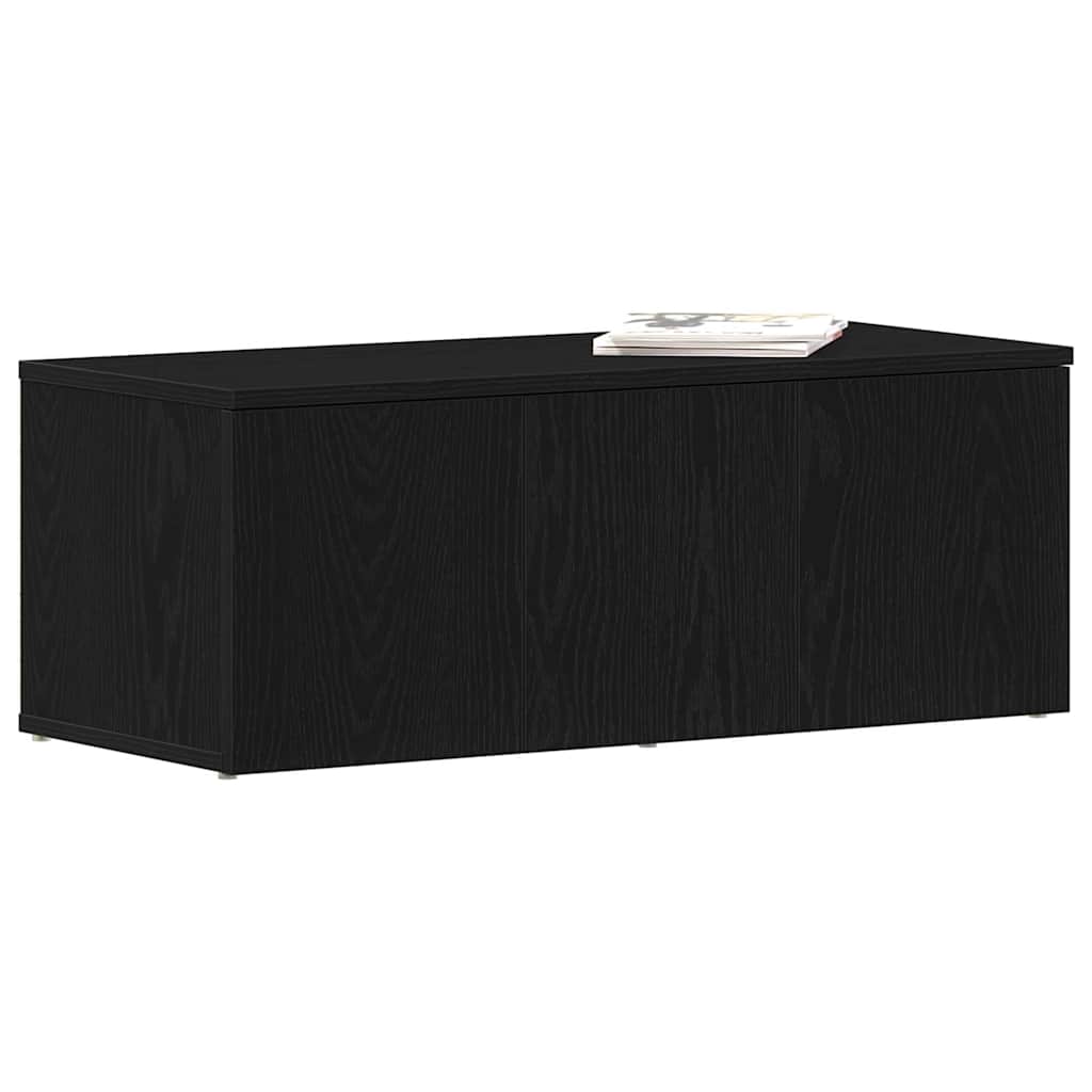 Televizní Skříň 80X34X30 Cm Černý Dub Kompozitní Dřevo
