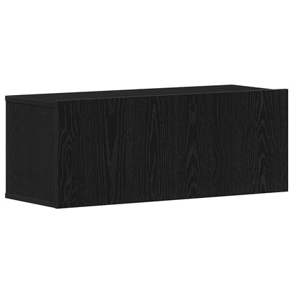 Televizní Skříň 80 X 30 X 30 Cm Černý Dub Kompozitní Dřevo