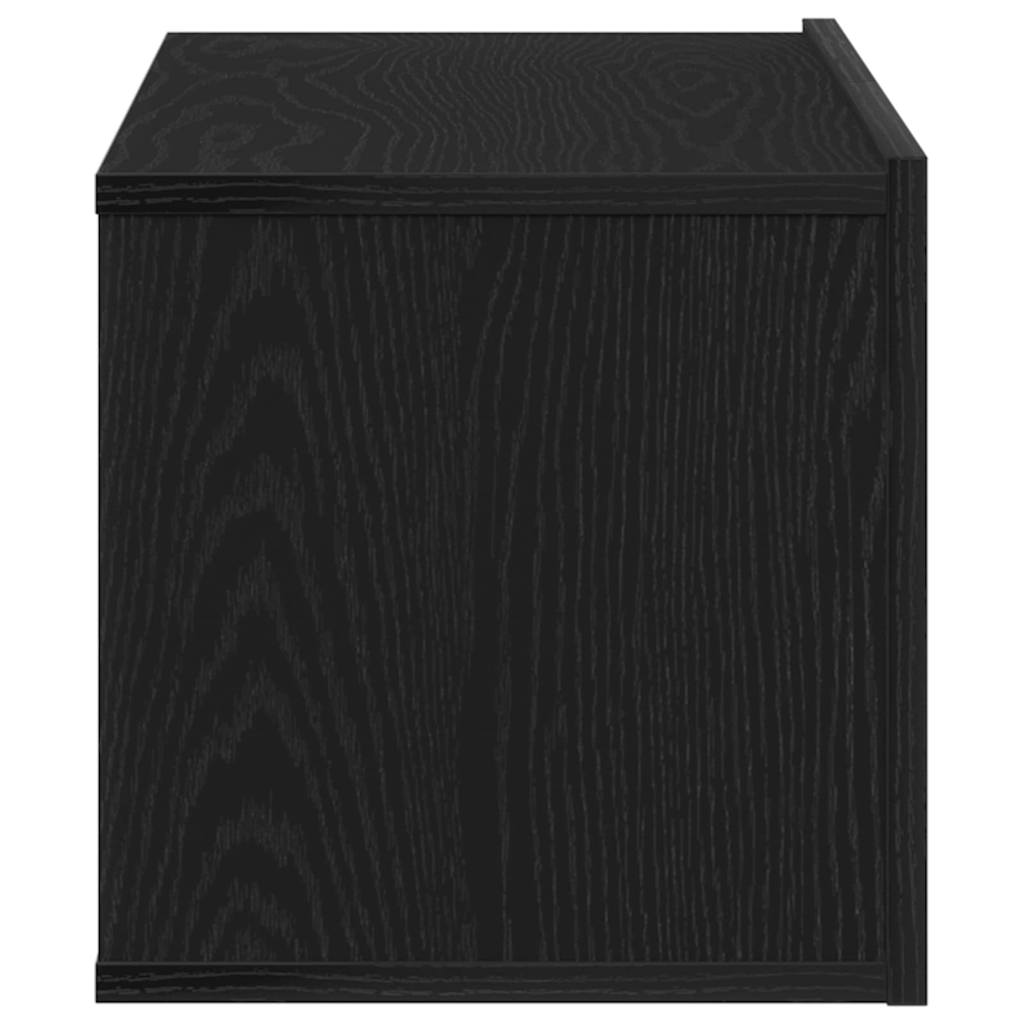 Televizní Skříň 80 X 30 X 30 Cm Černý Dub Kompozitní Dřevo