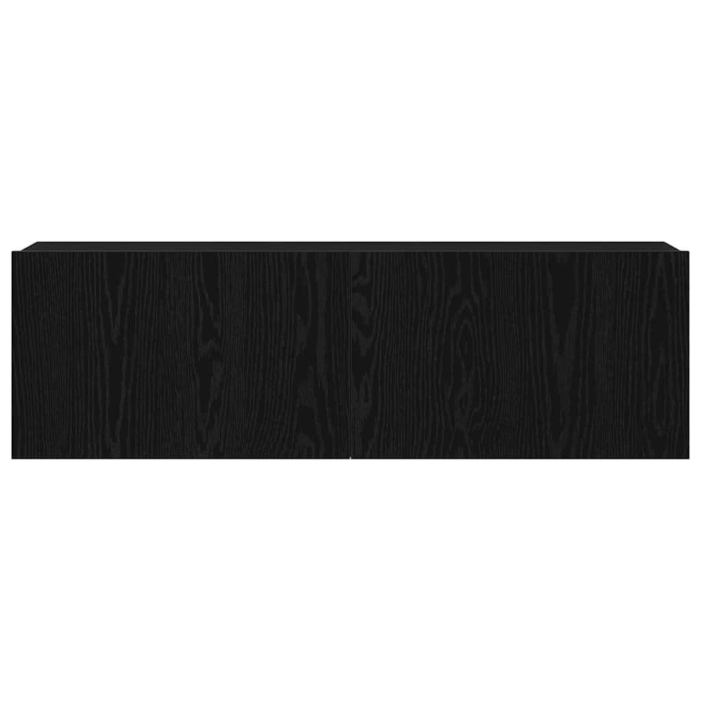 Televizní Skříň 100 X 30 X 30 Cm Černý Dub Kompozitní Dřevo