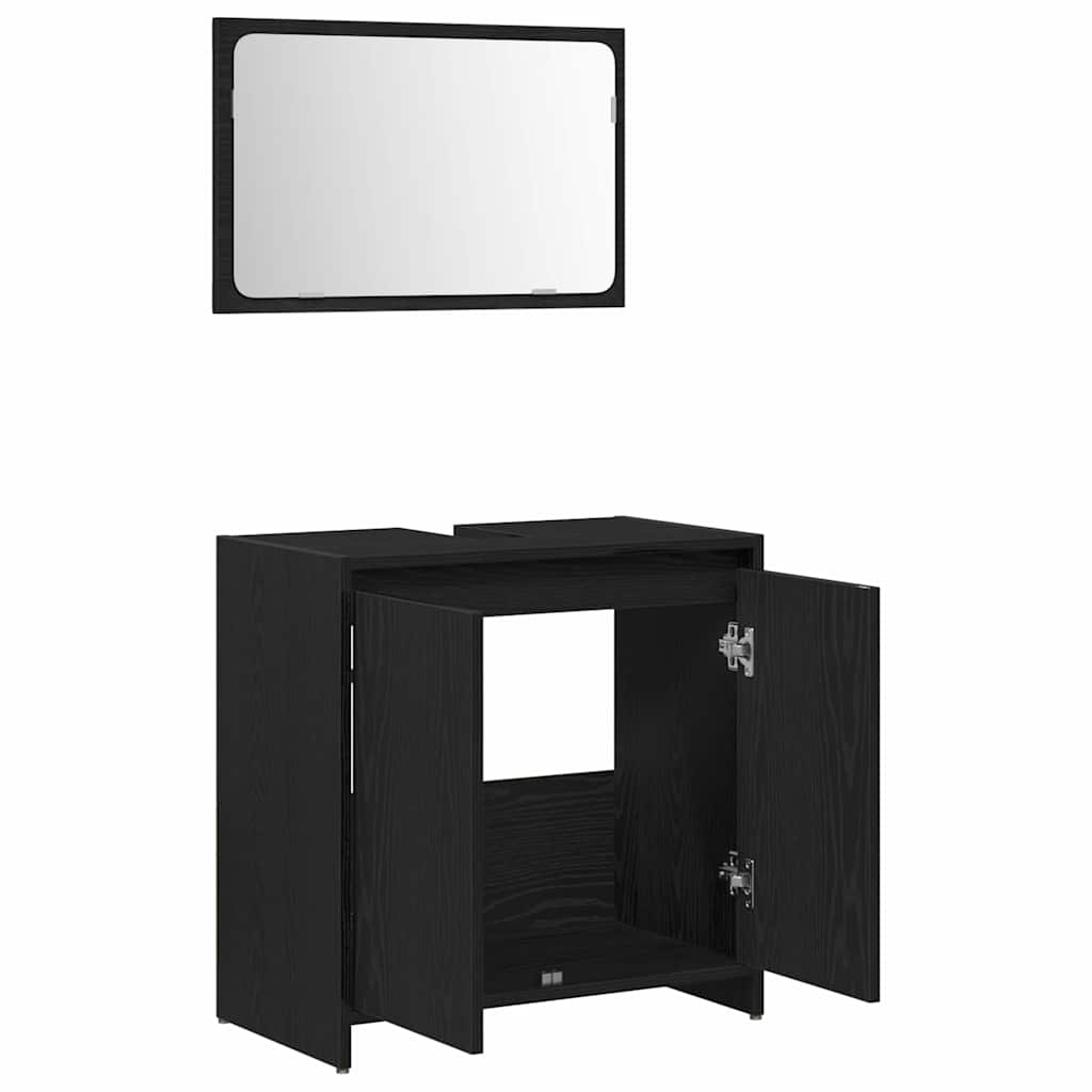 Koupelnová Skříň Černý Dub 60 X 33 X 60 Cm Kompozitní Dřevo